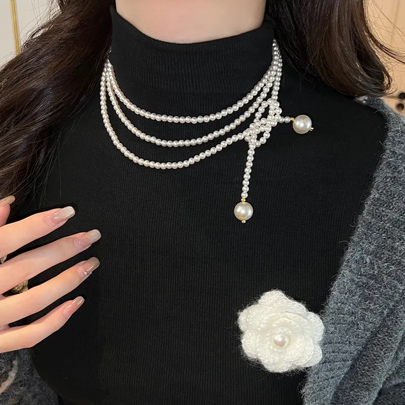 PANDUONA Pearl Necklaces Women's-3