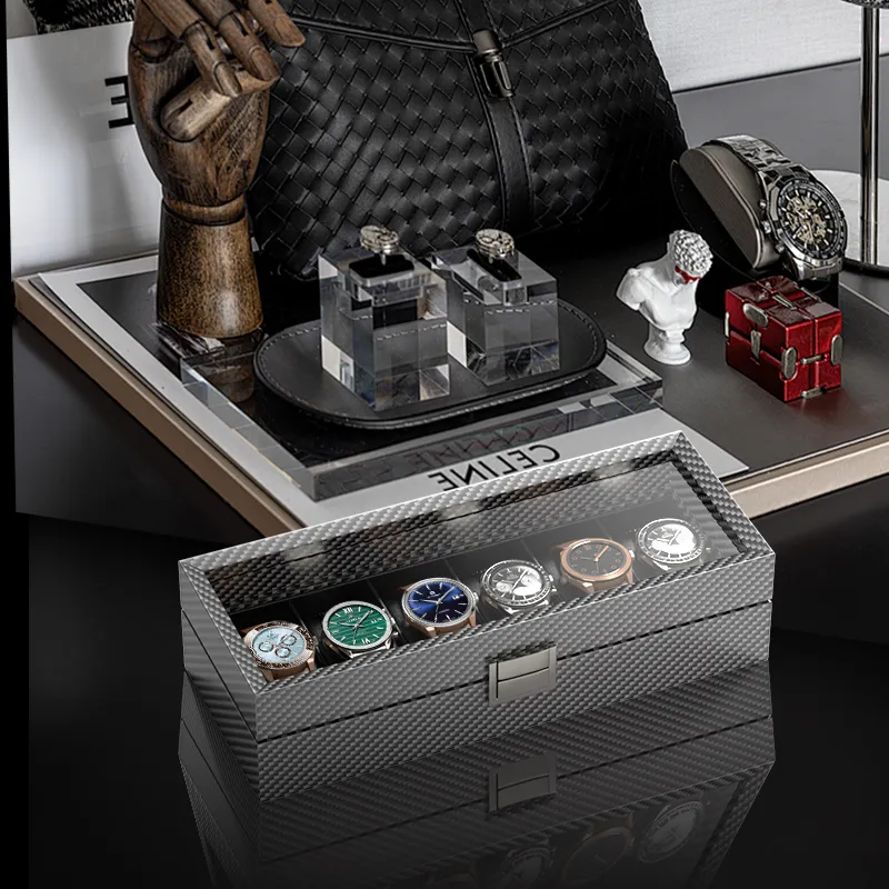 Brilliant Carbon Fiber Series Watch Case Unisex-2
