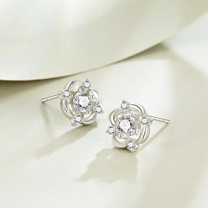 PRP S925 Silver Stud Earrings Women's-2