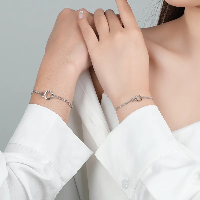 P&N S925 Silver Bracelets Unisex-4