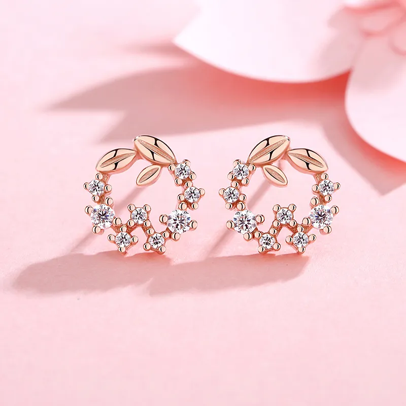 PRP S925 Silver Stud Earrings Women's-3