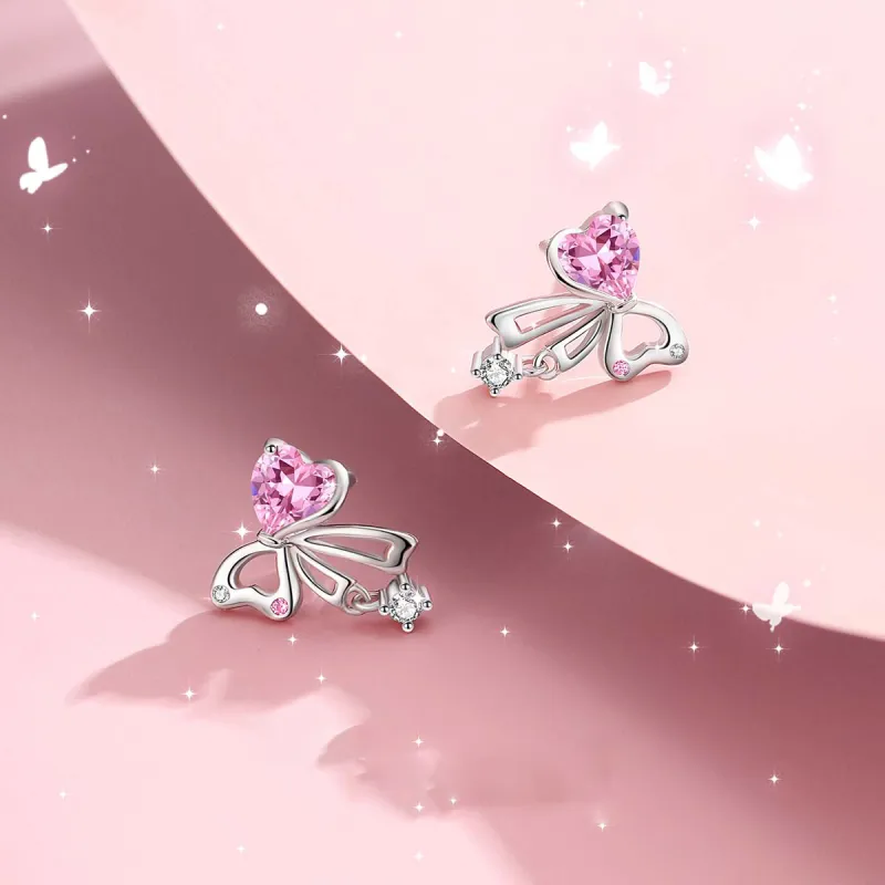 PRP S925 Silver Stud Earrings Women's-3