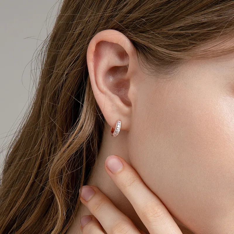 P&N S925 Silver Hoop Earrings Women's-2