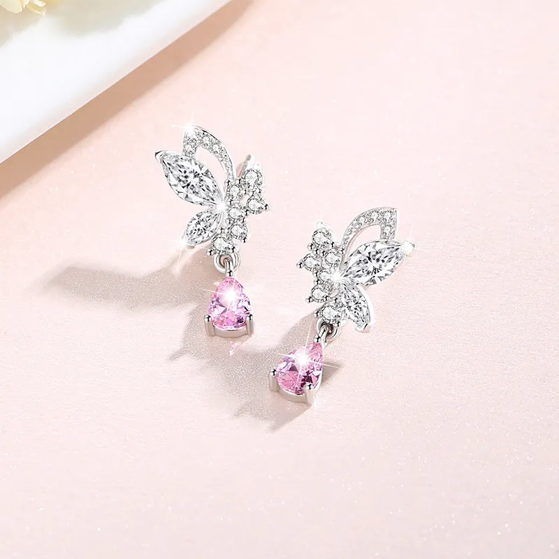 P&N S925 Silver Stud Earrings Women's-2