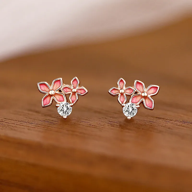 PRP Zircon Stud Earrings Women's-2