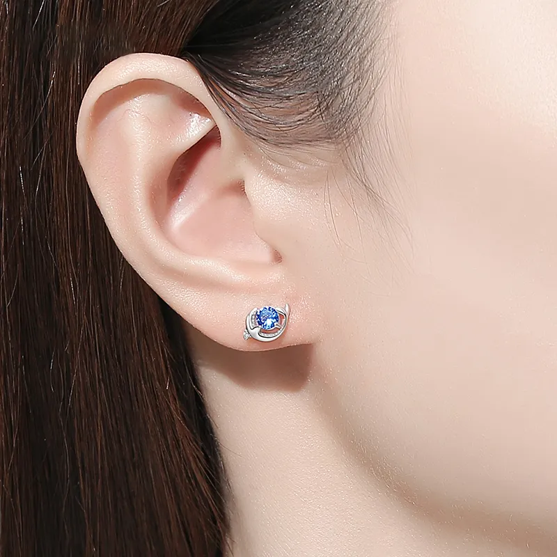 PRP S925 Silver Stud Earrings Women's-4