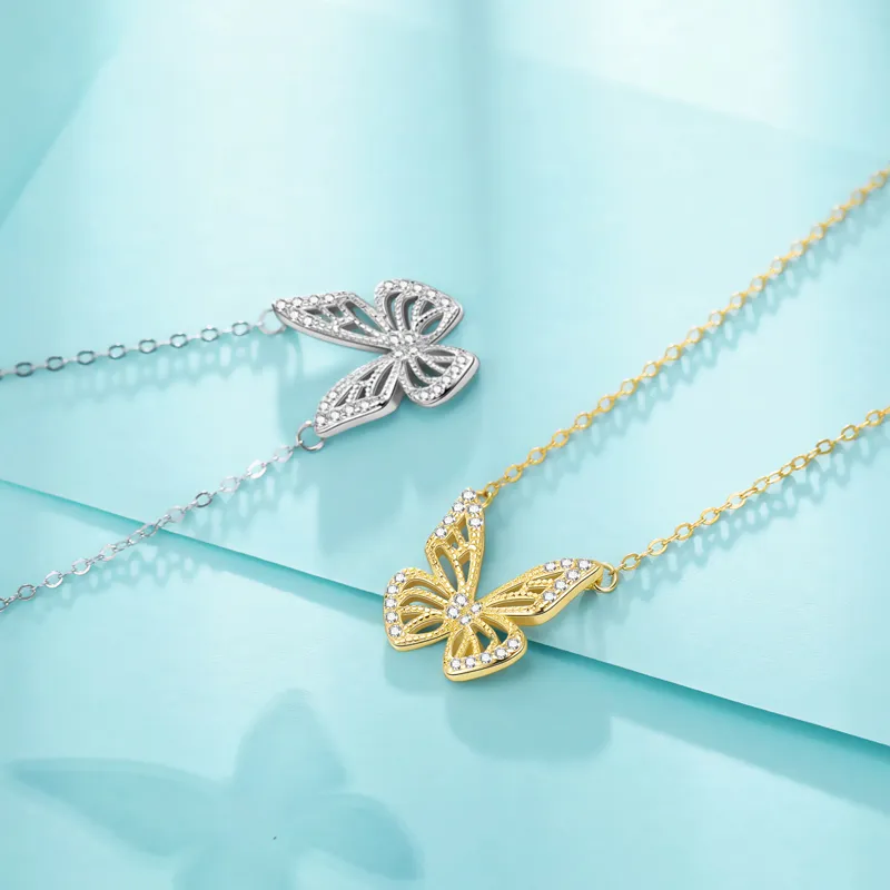 PRP S925 Silver Collarbone Chain Necklace Women's-3