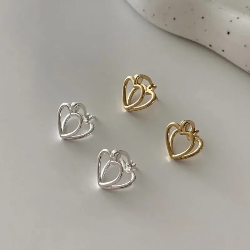 P&N S925 Silver Stud Earrings Women's-2