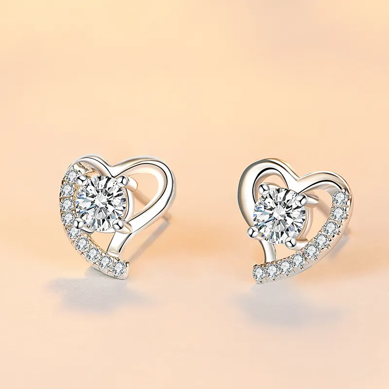 PRP S925 Silver Stud Earrings Women's-2