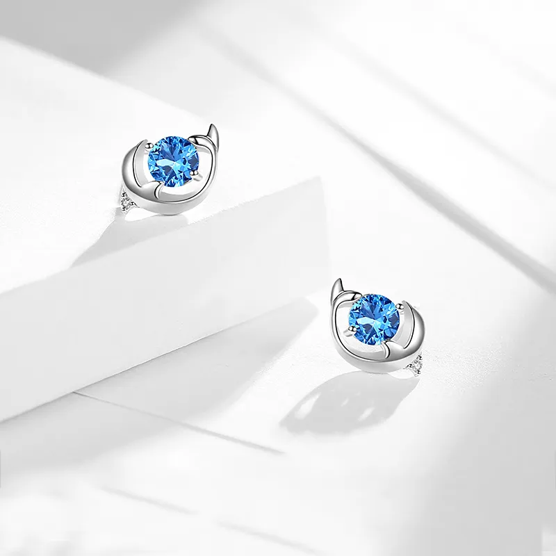 PRP S925 Silver Stud Earrings Women's-2