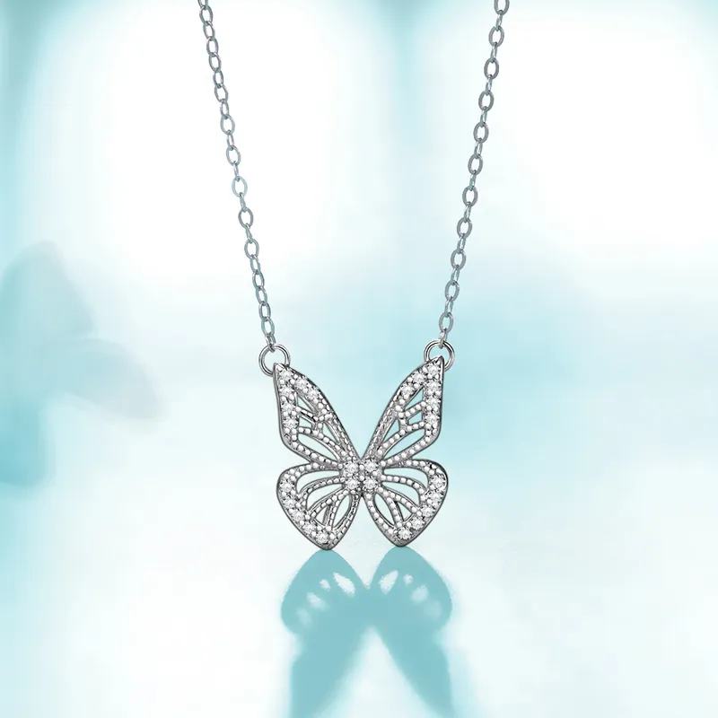 PRP S925 Silver Collarbone Chain Necklace Women's-2