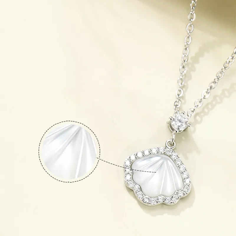 PRP S925 Silver Necklaces Women's Silver White-4