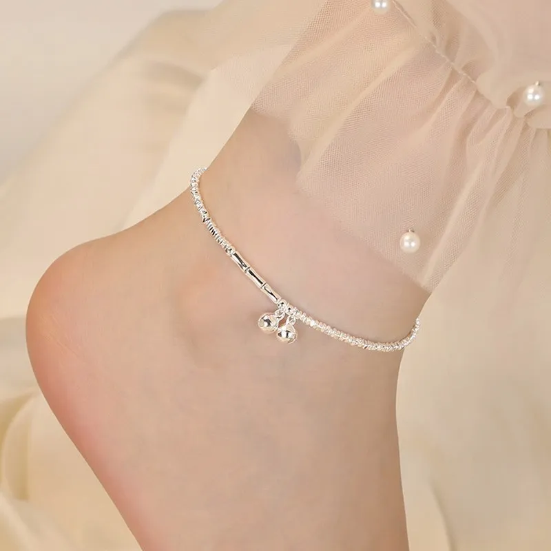 P&N S925 Silver Anklets Women's-4