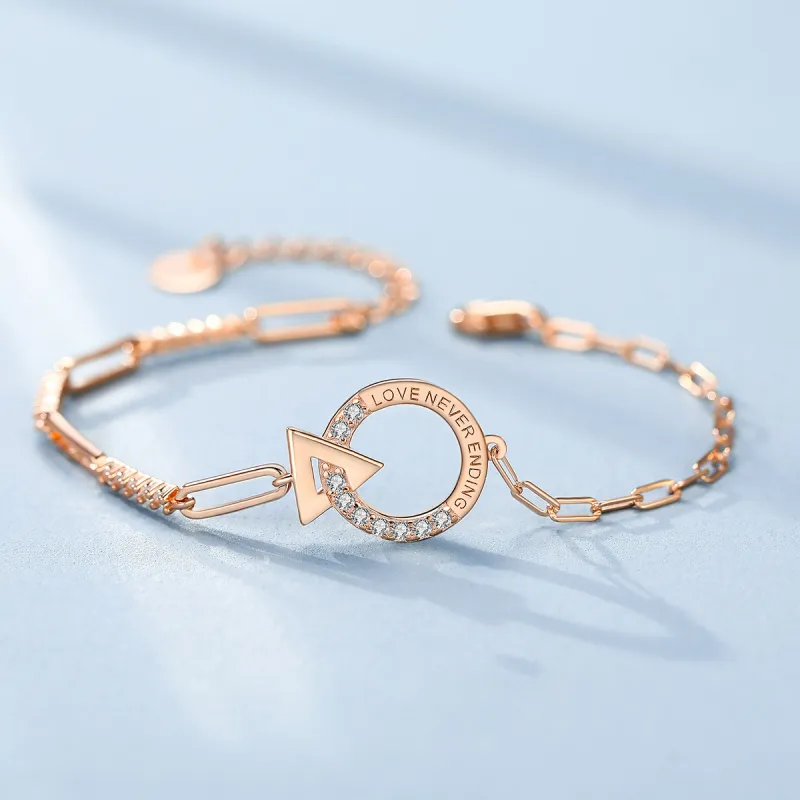 P&N S925 Silver Bracelets Women's Silver White-1