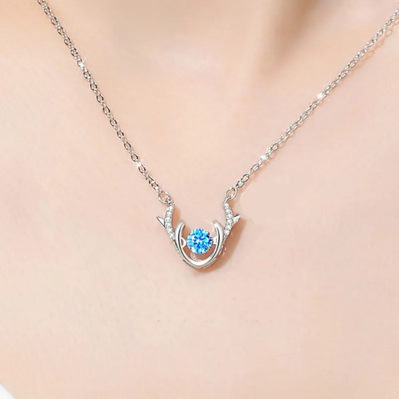 PRP S925 Silver Necklaces Women's White/Silver Blue-1