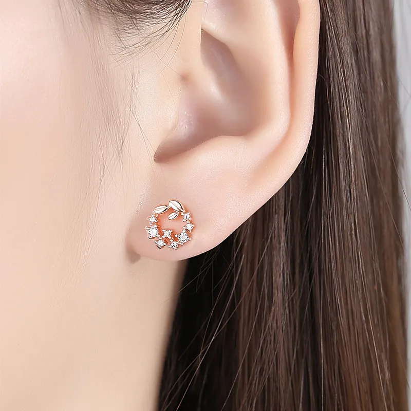 PRP S925 Silver Stud Earrings Women's-1