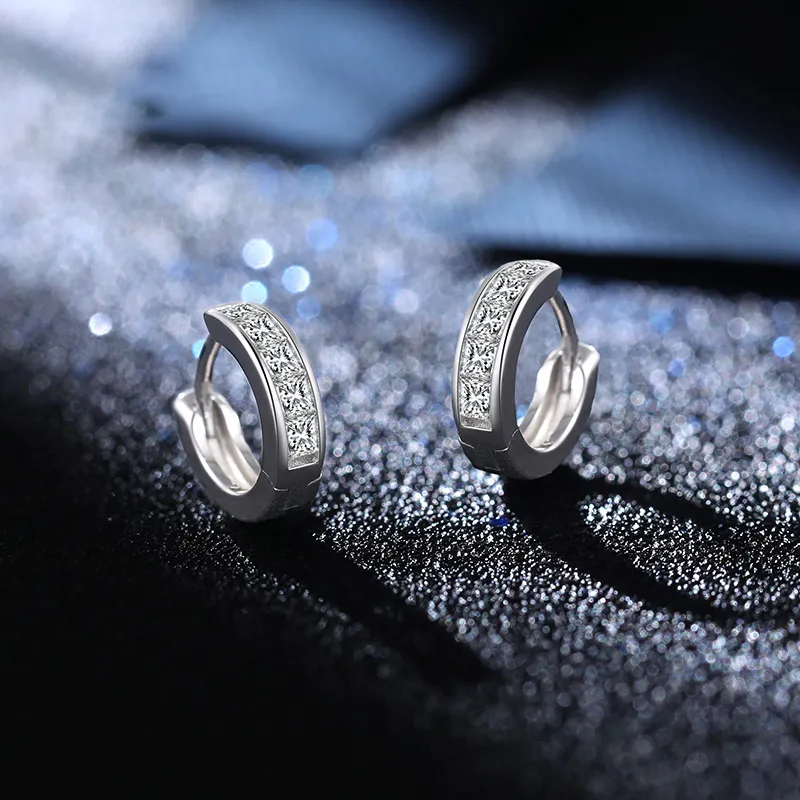 P&N S925 Silver Hoop Earrings Women's-7