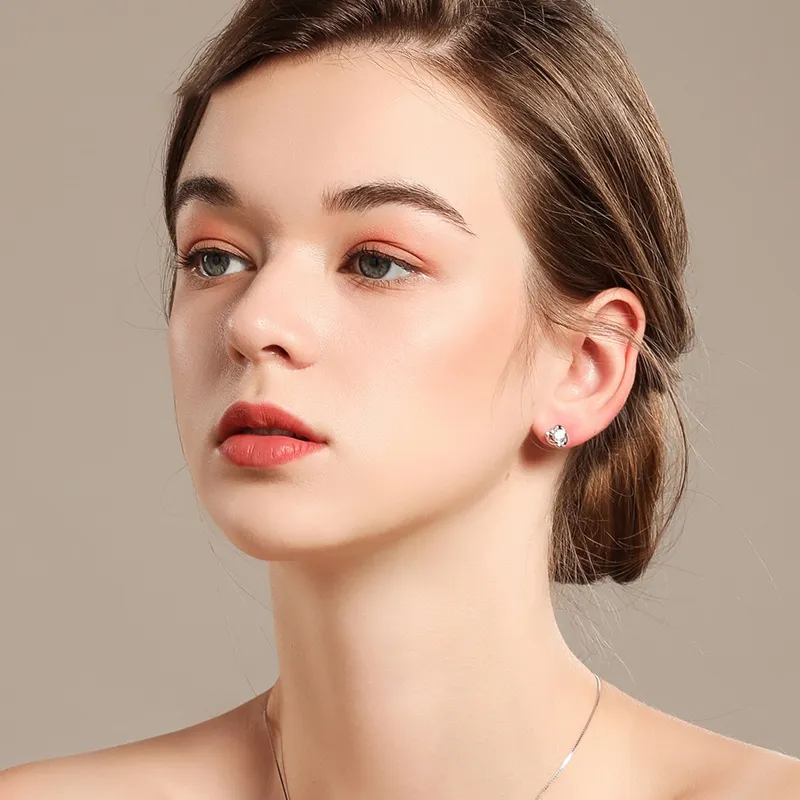 PRP S925 Silver Stud Earrings Women's-1
