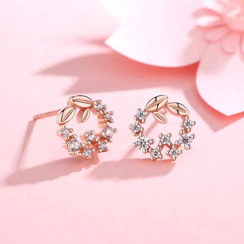 PRP S925 Silver Stud Earrings Women's-4