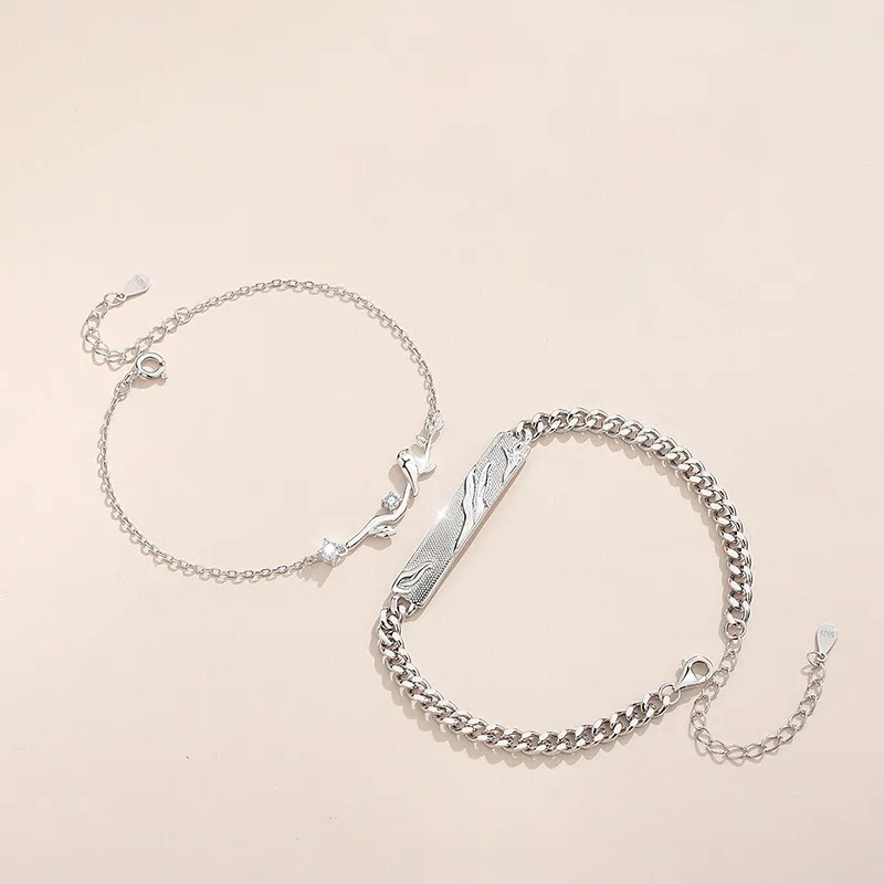 P&N S925 Silver Bracelets Unisex-3