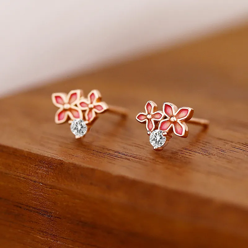 PRP Zircon Stud Earrings Women's-4