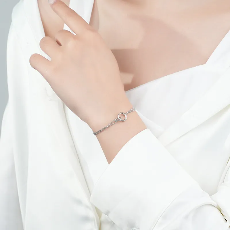 P&N S925 Silver Bracelets Unisex-1
