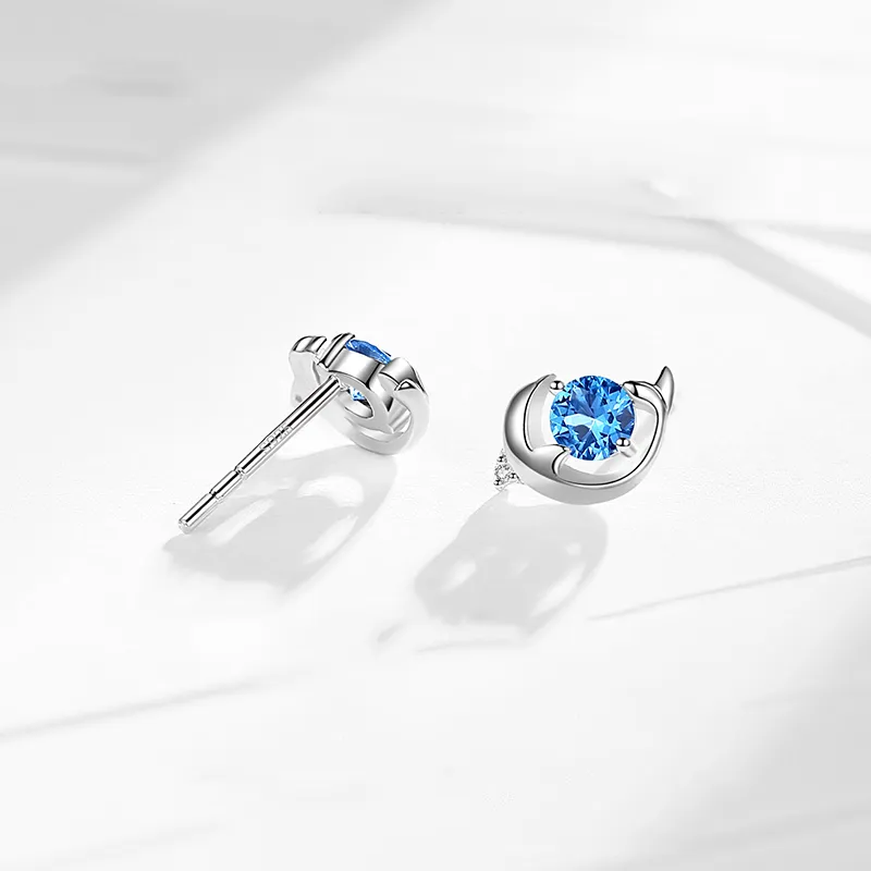 PRP S925 Silver Stud Earrings Women's-3