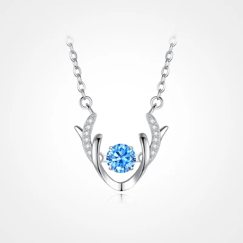 PRP S925 Silver Necklaces Women's White/Silver Blue-2