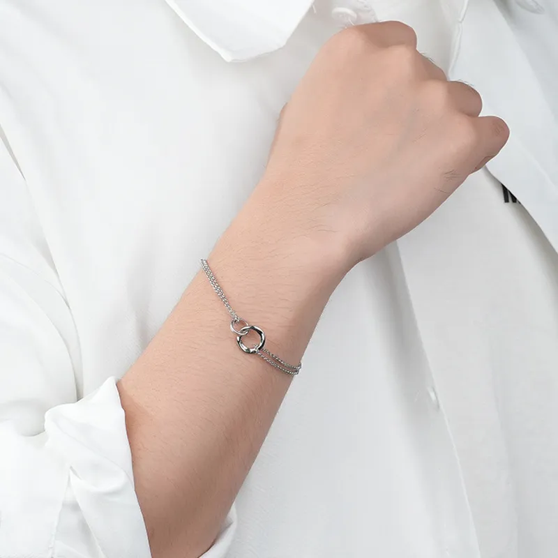 P&N S925 Silver Bracelets Unisex-2