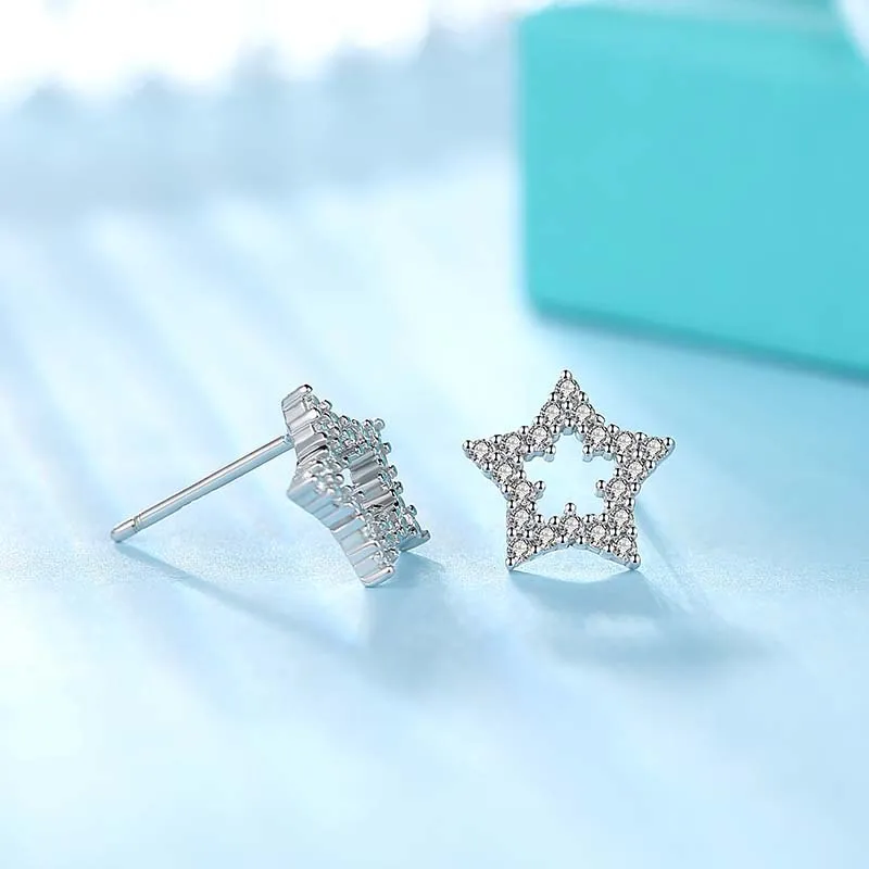 PRP S925 Silver Stud Earrings Women's-1