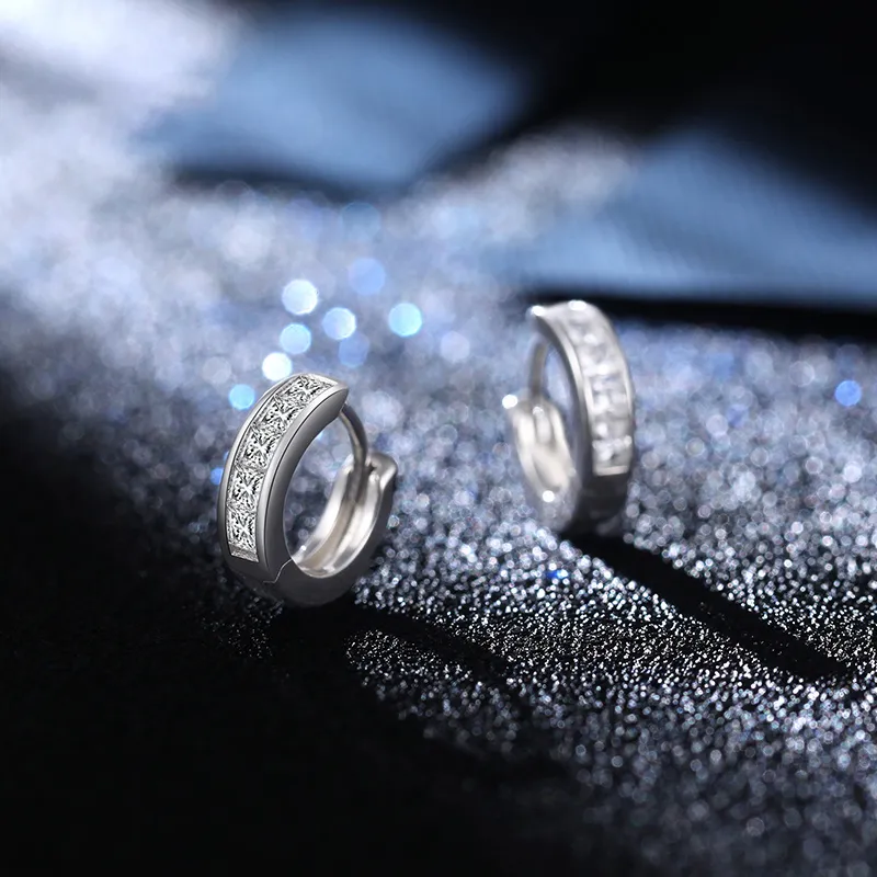 P&N S925 Silver Hoop Earrings Women's-6