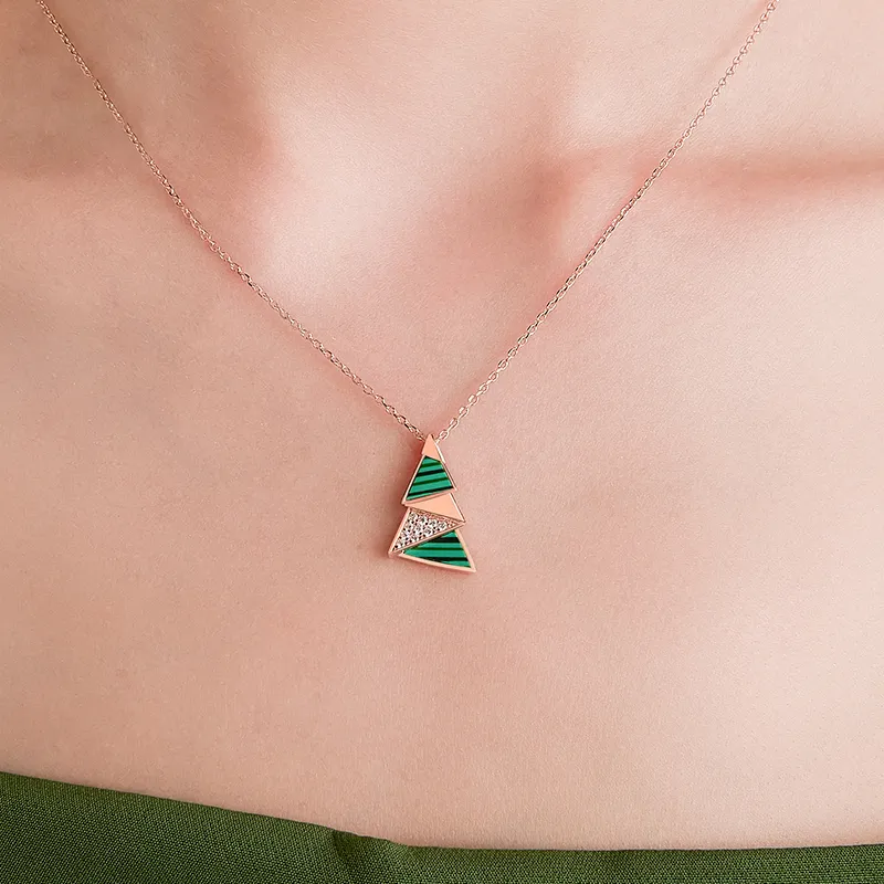 P&N Malachite Necklaces Women's-4