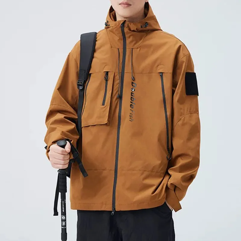 DOUBLEFISH Water Resistant Windproof And Water Repellent Windbreaker Jacket Unisex-1