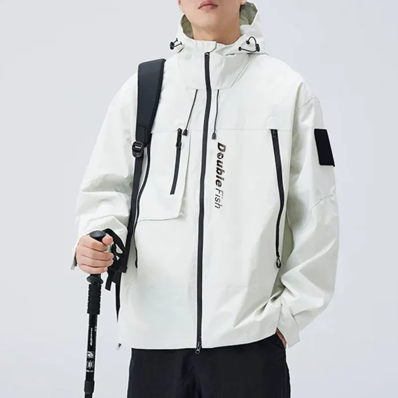 DOUBLEFISH Water Resistant Windproof And Water Repellent Windbreaker Jacket Unisex-8