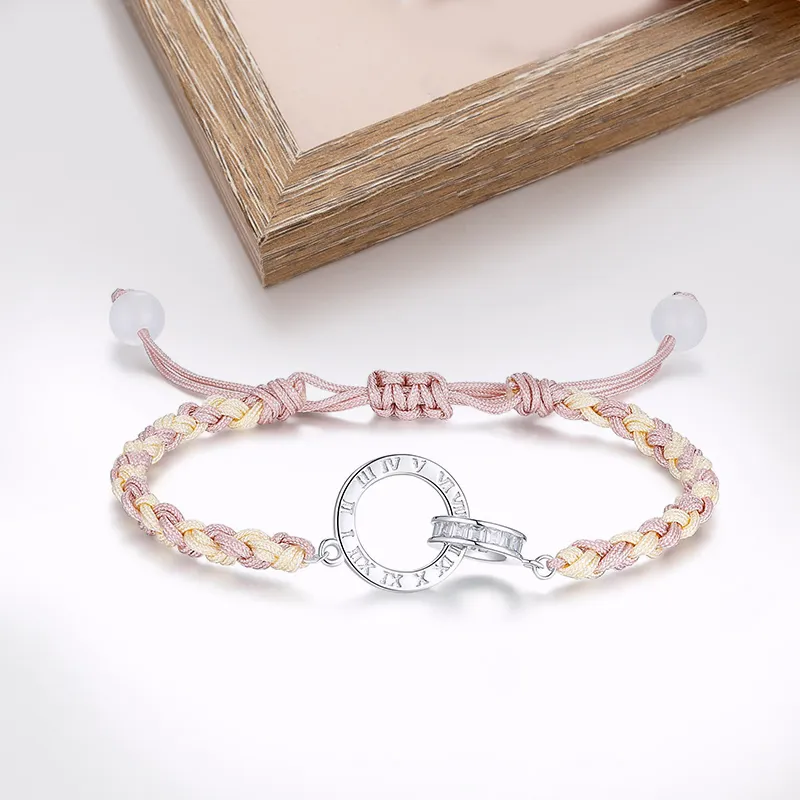 TUTAE Alloy Bracelets Women's Pink-3