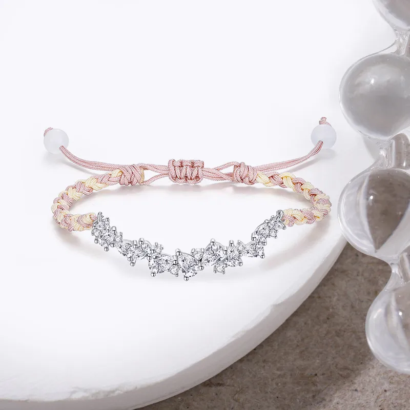 TUTAE Alloy Bracelets Women's Pink-5