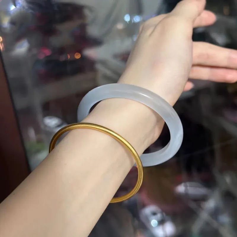 TUTAE Glass Cat Eye Bangles Women's-6