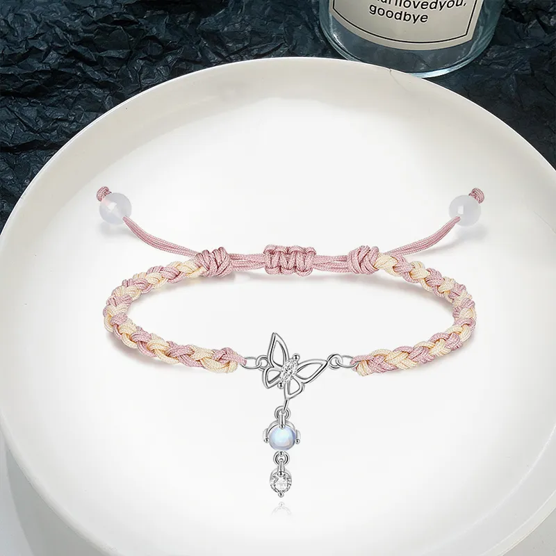 TUTAE Alloy Bracelets Women's Pink-3
