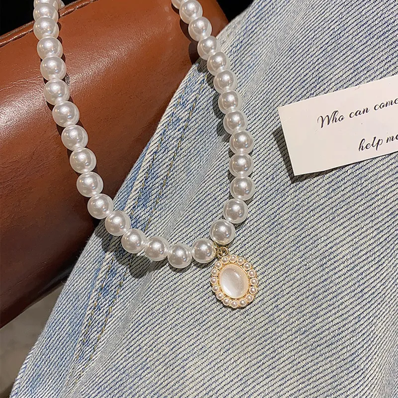 TUTAE Faux Pearl Necklaces Women's-1