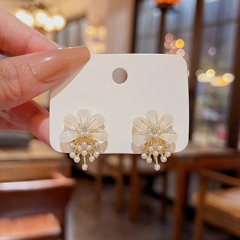 ZWU Alloy Earrings Women's Gold-3