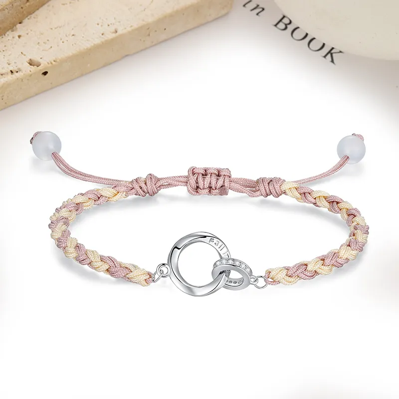 TUTAE Alloy Bracelets Women's Pink-1