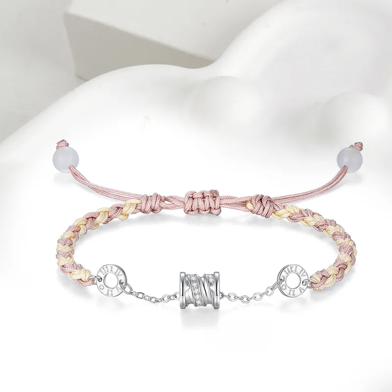 TUTAE Alloy Bracelets Women's Pink-2