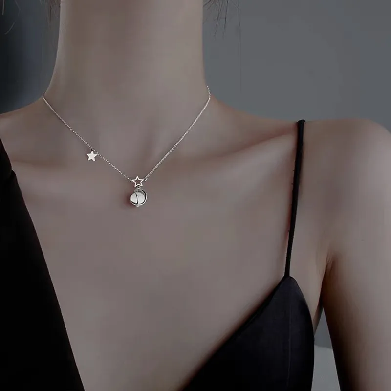 TUTAE Glass Cat Eye Necklaces Women's-2