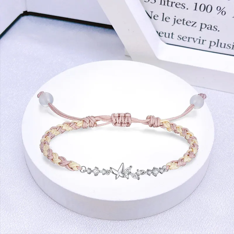 TUTAE Alloy Bracelets Women's Pink-4