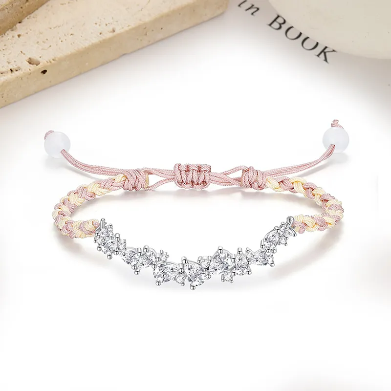 TUTAE Alloy Bracelets Women's Pink-4