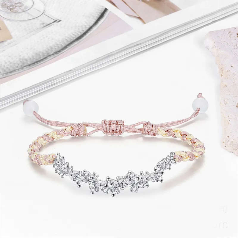 TUTAE Alloy Bracelets Women's Pink-2