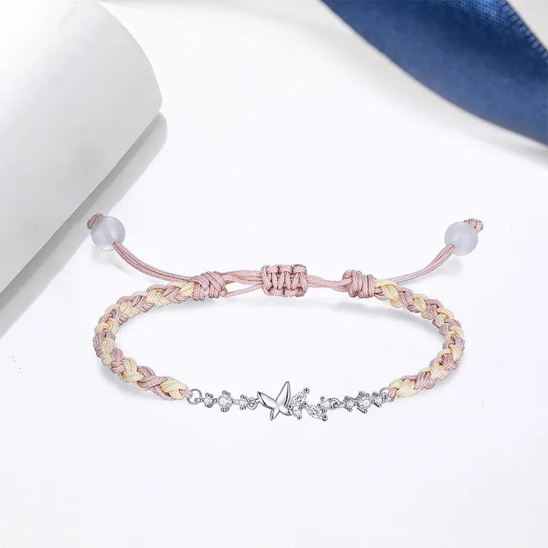 TUTAE Alloy Bracelets Women's Pink-5
