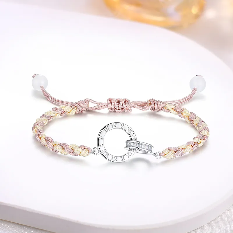 TUTAE Alloy Bracelets Women's Pink-4