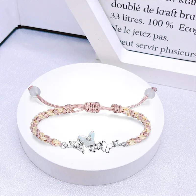 TUTAE Alloy Bracelets Women's Pink-4