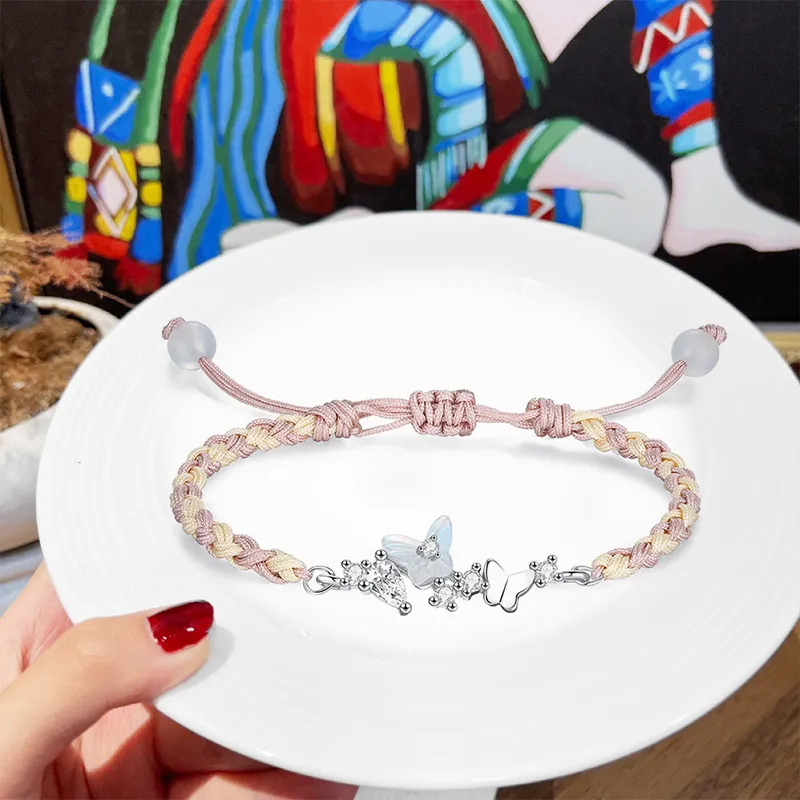 TUTAE Alloy Bracelets Women's Pink-3